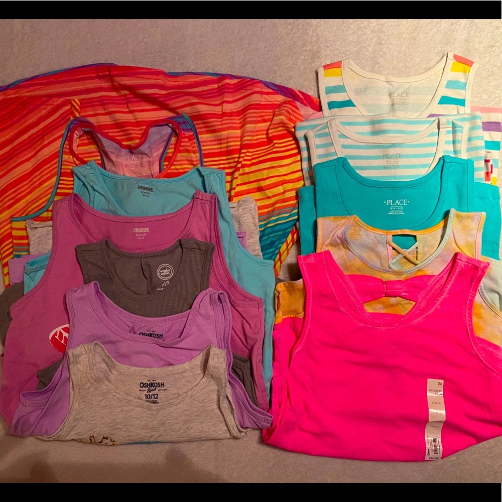 Lot of little girls summer clothes.